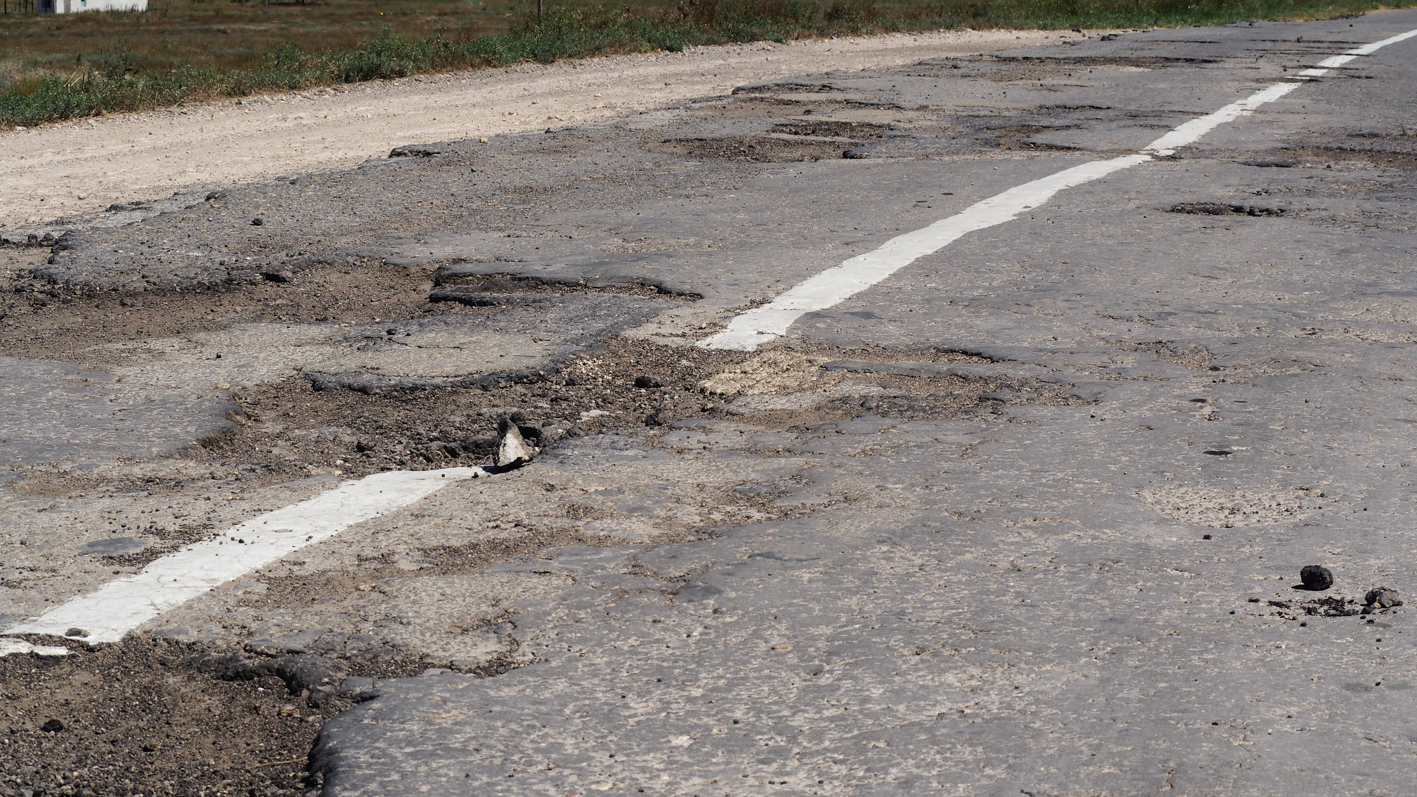 ужасающее состояние дорог в Крыму